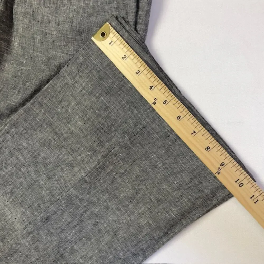 Banana Republic Martin Fit Linen Pants Gray Tailored Career Size 8